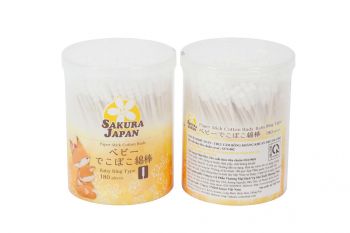 Tăm bông kháng khuẩn SAKURA BABY Xoắn TB12